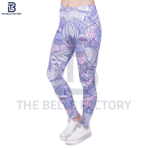 Legging de fitness tricoté respirant de haute qualité pour femmes avec des tailles personnalisables en fibre de coton/bambou Logo à la taille fabriqué au Pakistan - Product Image 1