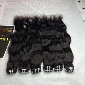 Vente en gros Vietnam Perruques en cheveux vierges noirs Lace Front Loose Deep Natural Wave Style avant de tirer les cheveux ondulés - Product Image 4