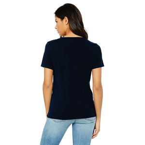 Camiseta de mujer de ajuste relajado con algodón suave y transpirable para ropa de moda de verano diaria Linda y cómoda - Product Image 3