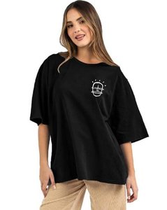 Camisetas extragrandes de alta calidad para mujer, secado rápido, transpirable, ligero, 100%, Material de algodón, ropa de calle alta, logotipo personalizado - Product Image 1