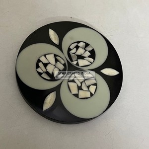 Most Affordable Best Seller Round Shape Bone Inlay with High Quality Polished Custom Coasters Kitchen Supplies Placemats - Product Image 6