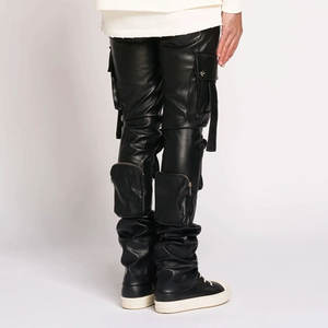 Pantalones de cuero largos hechos a medida 2025, el mejor diseño, ropa de calle de cintura media, venta en línea, precio barato - Product Image 5