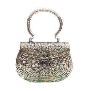 Bolso de mano de diseño de latón hecho a mano de metal asequible de alta calidad para mujer a precio al por mayor de La India - Product Image 1