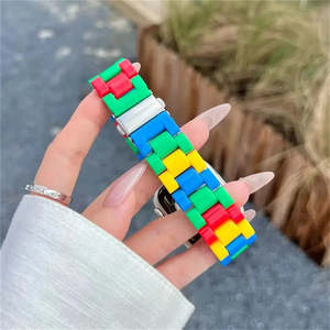 Bracelets de montre intelligente compatibles avec Apple Watch, design Lego - Product Image 3