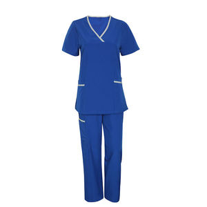 XL Breathable 100% Cotton Unisex Surgical <b>Scrub</b> <b>Sets</b> with Custom Logo Needle Detection Hospital Use - Product Image 1