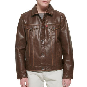 Chaqueta de Cuero Cortavientos de Nuevo Estilo para Hombre, Chaqueta de Tela Impermeable de Longitud Larga a la Moda, Chaqueta al por Mayor para Hombre - Product Image 6