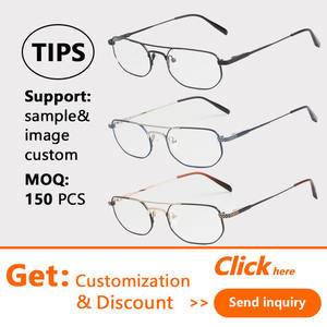 กรอบแว่นตาโลโก้ตามสั่งขายส่งสำหรับทุกเพศแว่นตาแฟชั่นคุณภาพสูงกรอบโลหะ estante de gafas - Product Image 2