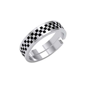 NOVAMART Fine Buy Premium 925 Pure Sterling <b>Silver</b> <b>Rings</b> for <b>Men</b> Geometric Design with Zircon or Pearl Rhodium Gold Plated Multi - Product Image 1
