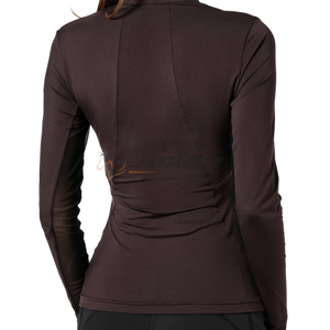 Camiseta de equitación de ajuste elástico para mujer, camiseta atlética transpirable ligera que absorbe la humedad, tops elegantes para mujer - Product Image 5