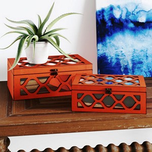 Boîtes décoratives Boîte de rangement artisanale et boîte à bijoux en bois Cadeaux et artisanat Boîtes en bois Panneaux muraux - Product Image 4