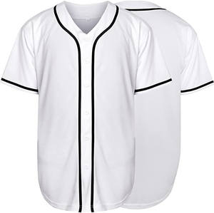 Vente en gros d'uniforme d'équipe de softball personnalisé avec logo Oem T-shirt boutonné en jersey à manches courtes pour hommes, sports actifs Hip Hop - Product Image 4