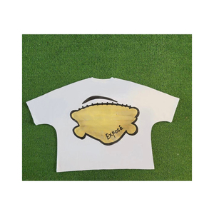 Custom T Shirts Oversized Washed Printed Boxy Cut Cropped Fit <b>Tshirt</b> Men Comfort Colors High Quality Custom Cropped T-Shirt - Product Image 2