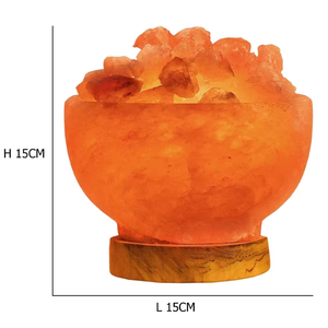 Lámpara de cuencos de fuego de sal del Himalaya tallada a mano ecológica de alta calidad, artesanías naturales modernas para decoración del hogar, los más vendidos - Product Image 3