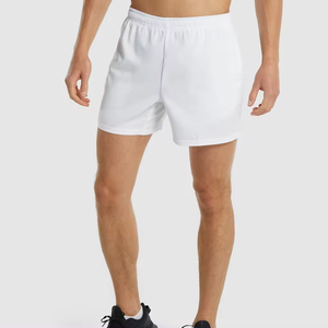 Comprar logotipo personalizado negro gimnasio deportes poliéster Spandex corto Fitness correr entrenamiento hombres Fitness pantalones cortos - Product Image 4