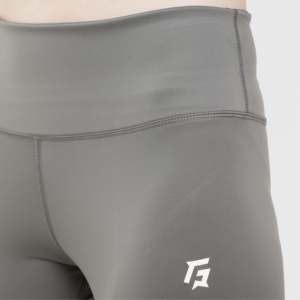 Leggings Capri de sport taille XL, doux, sans couture, en nylon et élasthanne, effet ventre plat, pour la gym et le yoga, avec logo à la taille, gris à motifs - Product Image 6