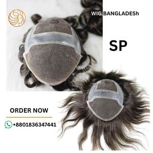 Prótesis Capilar Premium de Cabello Remy Indio para Hombre, Comodidad Durante Todo el Día, Estilos de Ondas Naturales y Lisos, Aspecto Natural y Elegante - Modelo SP - Product Image 4