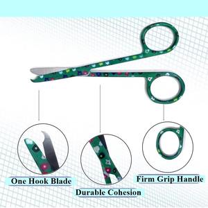 Juego de 2 Tijeras para Vendajes de 5.5 Pulgadas, Tijeras para Suturas de 4.5 Pulgadas, Acero Inoxidable Manual, Patrones Coloridos de Cebra Roja, Certificación CE Clase II - Product Image 3