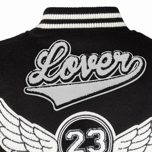 Blousons universitaires pour hommes de haute qualité, chauds pour l'hiver, style baseball, manches bomber, col montant, logo personnalisable sur le devant - Product Image 4