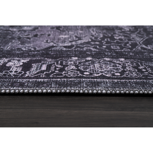 Tapis lavable vintage en chenille RW1318 Palimpsest Graphite de Rug Weavers, disponible en 10 tailles, pour dropshipping et vente en gros - Product Image 6