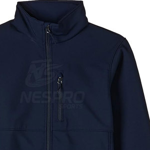 Chaqueta Softshell de diseño personalizado para hombre, cuello levantado, logotipo frontal de invierno, respetuoso con el medio ambiente, transpirable, al mejor precio al por mayor - Product Image 3