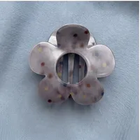 Set Jepit Rambut Akrilik Motif Bunga Vintage, Berongga, Bergaris, Polkadot, Geometris 6.8cm, Aksesoris untuk Wanita dan Remaja Putri