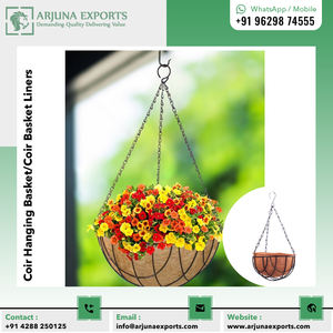 Cesta colgante de fibra de Coco 100%, maceta colgante redonda de fibra de Coco, delineador para Patio y jardín - Product Image 6