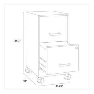Alera 26413 Organiseur de dossiers vertical mobile à deux tiroirs, 26,7 po, noir, 14,25 po x 18 po x 26,7 po, format lettre, 2 tiroirs pour dossiers - Product Image 6