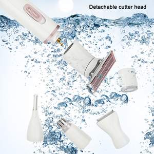 Rasoir électrique 5-en-1 pour femmes, IPX7, recharge USB, acier inoxydable, lavable, pour poils du nez, sourcils, visage, jambes, aisselles - Product Image 1