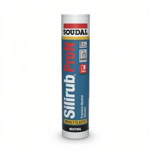 ซิลิโคนกันน้ำ Soudal Silirub Pro N แบบใส ขนาด 300 มล. สำหรับอุปกรณ์ห้องน้ำและสุขภัณฑ์ - Product Image 3