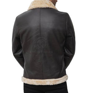 Veste en fourrure de mouton pour homme de qualité supérieure, respirante, écologique, avec logo sur le devant, dernier design, hiver, en vente en ligne - Product Image 4