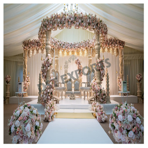 Mariage hindou traditionnel Mandap ouvert avec Shiva Parvati scène de mariage royale hindoue avec Shiva Parvati scène de mariage ouverte Mandap - Product Image 3