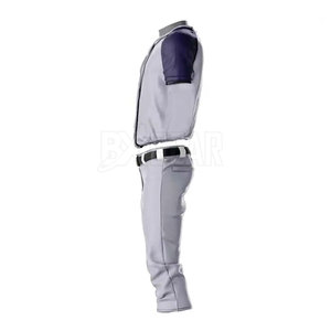 Conjunto de Jersey y pantalones de béisbol de alta calidad con logotipo personalizado para jugadores jóvenes y adultos en material transpirable - Product Image 4