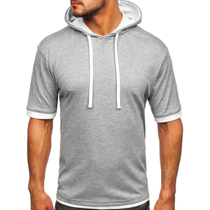 Sweat à capuche de golf à manches courtes en coton pour homme haute performance, T-shirt d'automne, logo personnalisé, couleur personnalisée, respirant, uni - Product Image 6
