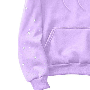 Sudaderas cómodas para mujer con pedrería, tela suave y detalles brillantes para armarios modernos e informales. - Product Image 5