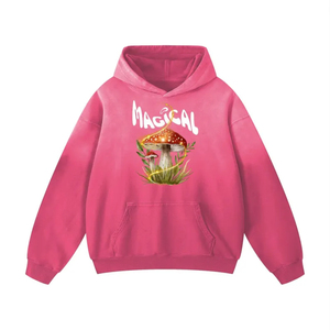 Sudaderas con capucha estampadas con lavado ácido para hombre de algodón 100%, sudaderas de peso pesado de temporada de invierno, insignia frontal suelta, manga larga de gran tamaño - Product Image 3