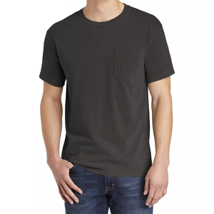 Camiseta de verano para hombre con logotipo bordado impreso personalizado de alta calidad, cómoda, transpirable, 100% de algodón, camisetas informales más vendidas - Product Image 5