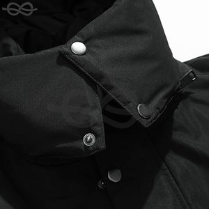 Manteaux d'hiver épais pour hommes Parkas imperméables coupe-vent à capuche détachable longue veste rembourrée pour l'extérieur par temps froid - Product Image 6