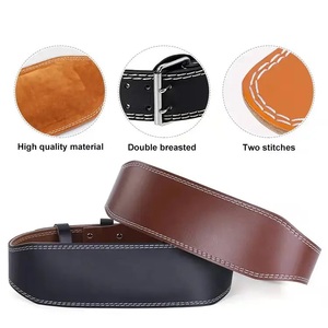 GAF Ceinture d'haltérophilie réglable en cuir véritable Ceinture d'haltérophilie personnalisée en cuir de gymnastique - Product Image 2