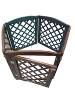 Barrière pour chien en bois, fermeture à bouton en bois d'acacia, imperméable, coupe-vent, montage facile, mobile, respectueuse de l'environnement, solide