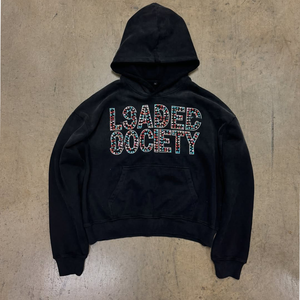 Custom Screen Print Logo French Terry Oversized Heavy Cotton Acid Wash Sun Faded <b>Men</b> Rhinestone Hoodies sweatshirt for unisex - Product Image 5