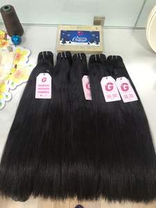 Prix de gros des extensions de cheveux vietnamiens Remi à double tirage os droits Double trame à la machine de cheveux humains paquets bruts style vague - Product Image 3