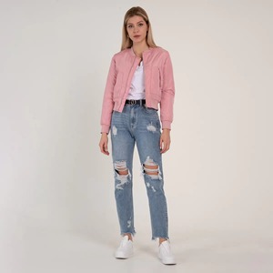 Blouson aviateur OEM pour femmes Streetwear en nylon léger personnalisé Vêtements d'extérieur décontractés à la mode Fabricant fournisseur d'usine - Product Image 3