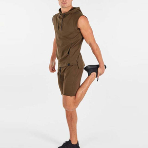 Vêtements de sport pour hommes, vêtements de sport de grande taille, sweats à capuche de sport, chemises sans manches, streetwear d'été, vêtements de sport respirants, couleur bleue - Product Image 5