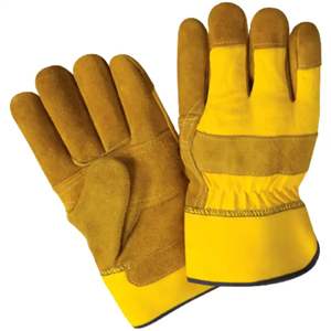 High Quality Canadian Rigger Heavy Duty Cowhide Split Leather Safety Gloves Comfortable Soft Knitted Work <b>Hand</b> <b>Arm</b> <b>Protection</b> - Product Image 1