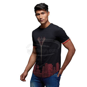 Haute qualité léger respirant haut tricoté surdimensionné Fitness haut de sport Pakistan personnalisé imprimé séchage rapide T-Shirt solide hommes - Product Image 4