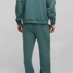 Fabricant personnalisé Baggy Flare empilé Jogging Survêtement Baggy vierge à capuche et pantalon de survêtement Ensemble Hommes Survêtement - Product Image 6