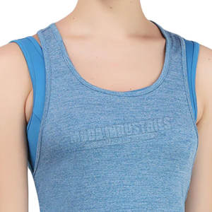 Camisetas sin mangas de algodón y poliéster para mujer, ropa de gimnasio informal, decoración de encaje, patrones estampados sólidos transpirables, talla grande, novedad - Product Image 5