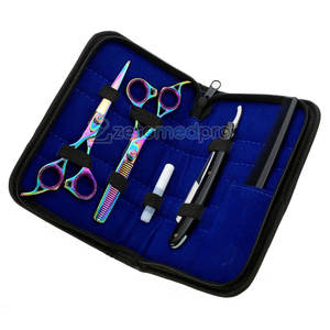 Outils de salon de coiffure 5 en 1, ensemble de ciseaux de coiffure multifonctionnels 5 en 1 pour le coiffage - Product Image 2