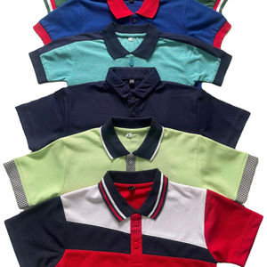 เสื้อโปโลผู้ชายผ้าฝ้ายแท้ ระบายอากาศดี สีสันตัดกัน เหมาะสำหรับใส่ในฤดูร้อน - Product Image 6