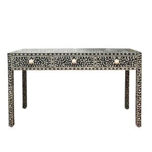 Luxury Handcrafted Bone Inlay Console <b>Table</b> for Sophisticated Home Decor Statement Piece by Tradebyd - Product Image 3